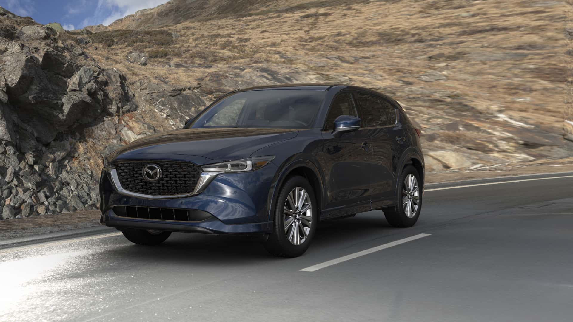 2023 Mazda CX-5 2.5 Turbo Signature Deep Crystal Blue Mica| Mazda of Milford in Milford CT